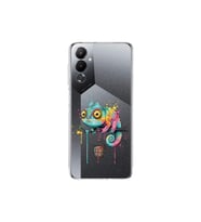 Tecno Pova 4 ile Uyumlu Splash Bukalemun Tasarımlı Şeffaf Silikon Kılıf