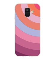 Samsung Galaxy A6 (2018)  Kapak Renk Cümbüşü Tasarımlı Şeffaf Silikon Kılıf