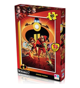 KS Games Puzzle 100 Parça İncredibles 2 Puzzle Lisanslı Ürün