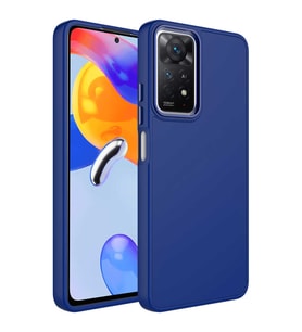 Xiaomi Redmi Note 11 Pro 5G Uyumlu Kılıf Metal Çerçeve ve Buton Tasarımlı Silikon Zore Luna Kapak