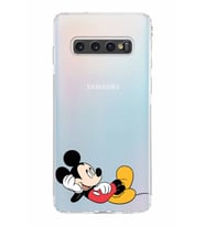 Samsung Galaxy S10  Kamera Korumalı Kapak Mickey Mouse Tasarımlı  Şeffaf  Kılıf