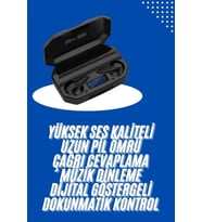 Kulaklık Bluetooth 5.2 Kablosuz Kulakiçi Rgb Işıklı Çift Mikrofonlu (Çok Renkli)