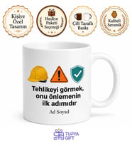 İş Sağlığı ve Güvenliği Kupa Risk Analizi Önleyici Tedbir Hediye Bardak