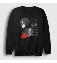 Presmono Unisex Siyah Signalis Replica Wake Up Sweatshirt 545097tt