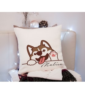 Sevimli Köpek Baskı Yastık Kişiye Özel