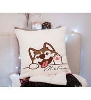 Sevimli Köpek Baskı Yastık Kişiye Özel