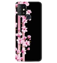 Infınıx Hot 10 Kılıf Resimli Silikon Kılıf Pink Flowers 3 1393