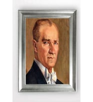 Gümüş Çerçeveli Atatürk Tablo cv811