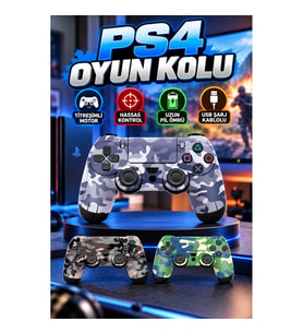 Ergonomik Tasarımlı Hassas Kontrol Oyun Kolu – Analog Stick, Tetik Tuşları ve LED Göstergeli