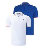 İKİLİ SET T8594 DEWBERRY ERKEK T-SHIRT-BEYAZ-SAKS (Karışık)