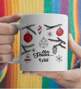 Yılbaşı Hediyelik Bardak Kişiye Özel