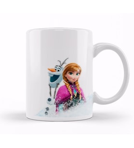 Elsa Anna Olaf Frozen Kristoff Kupa Bardak Porselen