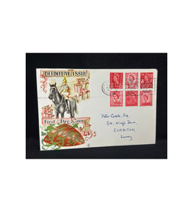 İngiltere Özel Gün Damgalı İlk Gün Zarfı Kraliçe Pullu Definitive İSSUE First Day Cover FDC