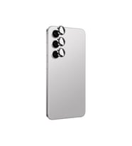Samsung Galaxy S24 Uyumlu Zore Titanium Premium Temperli Kamera Lens Koruyucu (Gri)