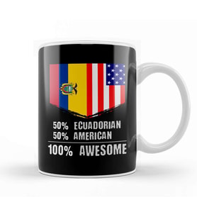 50% Emirati 50% American %100 Awesome Immigrant Kupa Bardak Porselen