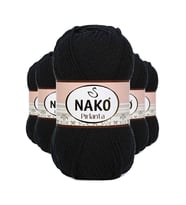 5 Adet Pırlanta Amigurumi El Örgü İpi Yünü Siyah 217