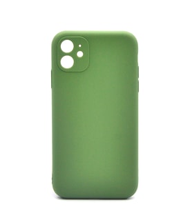 iPhone 11 Uyumlu Düz Renk Esnek Yumuşak Silikon Kılıf  Rubber Yeşil