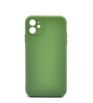 iPhone 11 Uyumlu Düz Renk Esnek Yumuşak Silikon Kılıf  Rubber Yeşil