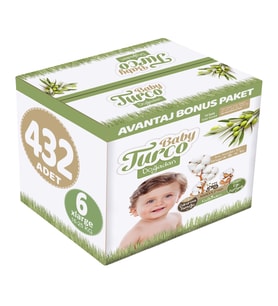 Baby Turco Bebek Bezi Doğadan Beden:6 (16-25KG) XLarge 432 Adet Avantaj Bonus Pk