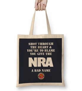 Shot Through The Heart NRA Bez Çanta Uzun Saplı