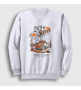 Presmono Unisex Beyaz Something In The Orange Zach Bryan Sweatshirt 472310tt