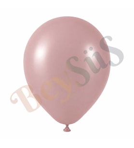 Toz Pembe Renk Lateks Retro Balon (60 cm) - 1 Adet