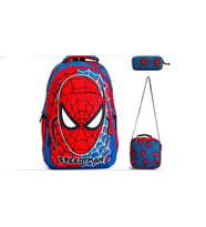 DZC KUZENLER AVM SPDERMAN  İLK OKUL ÇANTA DAYANIKLI ORTOPEDİK ÖĞRENCİ ÇOCUK SIRT ÇANTASI ÖRÜMCEK LACİ