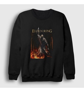 Presmono Unisex Siyah The Tarnished One Elden Ring Sweatshirt 461827tt