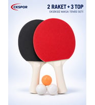CKSpor Masa Tenisi Raketi 2 Masa Tenisi Raketi + 3 Pinpon Topu CKS-85