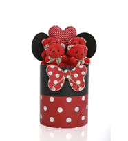 Mickey Mouseli Kutuda Kırmızı Peluş Ayılar