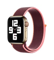 BİPOWER Apple Watch 42-44mm KRD3 Hasır Kordon - Sport (Mürdüm)