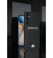 ERTAN Samsung Galaxy A55 5G Kılıf Kelvin Kartvizitli Silikon - Derin Mor