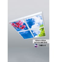 124cm X 124cm-dörtlü- Led-sıva Üstü-216watt-mağaza Tavan-led Aydınlatma-avize Modelleri