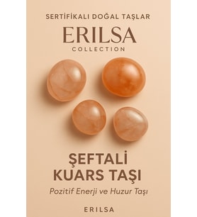 Sertifikalı Şeftali Kuvars Taşı Kütle 25–30 mm Pozitif Enerji ve Huzur Taşı (Çok Renkli)
