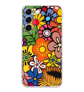 PrintiFy Samsung Galaxy S22 ile Uyumlu Retro Color 2  Kamera Korumalı Şeffaf  Kılıf