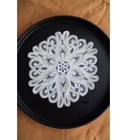 6 Adet Fransız Tarzı Modern Gold Simli Madame Bardak Altlığı & Kokteyl Peçetesi