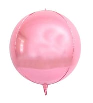 Folyo Balon 22 İnç  Küre top şekilli  Toz Pembe renkli parti balonu