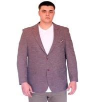 Mode XL Büyük Beden Erkek Klasik Blazer Ceket BRITANYA 23028 BORDO