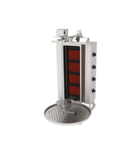 Atalay ADGC-4-U Döner Makineleri Gazlı Camlı Üstten Motorlu - 4 Radyanlı - 230 V