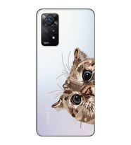 Redmi Note 11 Pro Uyumlu Tatlı Kedi Desenli Şeffaf Telefon Kılıfı