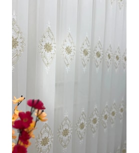 NİVEMESHOME BELİNDA 711 GOLD 1/2,5 PİLELİ TÜL PERDE APM