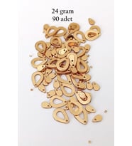 Oya Abiye Bileklik Kolye Pleksi Metalik Plastik Pul Altın Renk 24 gram 90 adet - BNC556