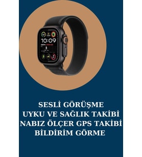 Akıllı Saat Nabız Ölçer Uyku Takibi Adımsayar Alarm Hatırlatıcı Çağrı Cevaplama