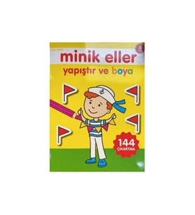 Minik Eller Yapıştır ve Boya Sarı Kitap 0-6 Yaş Yayınları