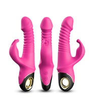 Hareketli Rabbit Vibratör Rose Pembe