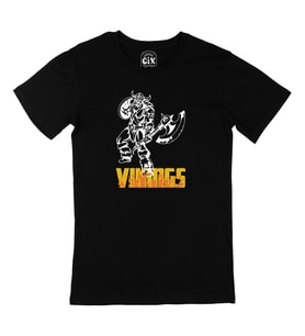 Güçlü Vikings Siyah Tişört