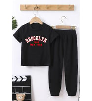 Çocuk Brooklyn Alt - Üst Eşofman Takımı (Siyah)