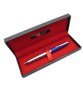 Signator® T576 Mavi Krom Tükenmez Kalem  İsme Özel Kalem  Hediyelik Kalem (Karışık)