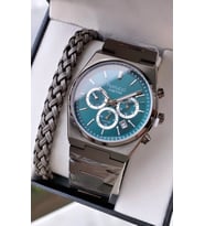 Babalar Gününe Özel Ferrucci Function Erkek Chronograph Kol Saati - Bileklik Hediyeli