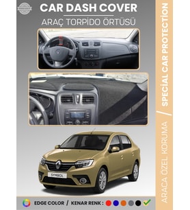 RENAULT SYMBOL 3 ÜST SAKLAMA GÖZLÜ (2013-2021) Torpido Örtüsü Ön Göğüs Halı Torpido Koruma Tam Uyum